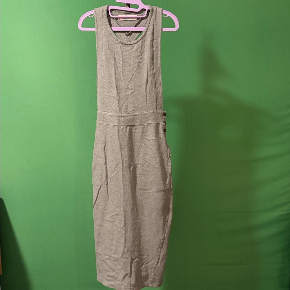 Elegant Backless Gray Dress
